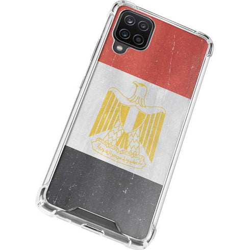 Egypt Flag Distressed Galaxy A12 Clear Case